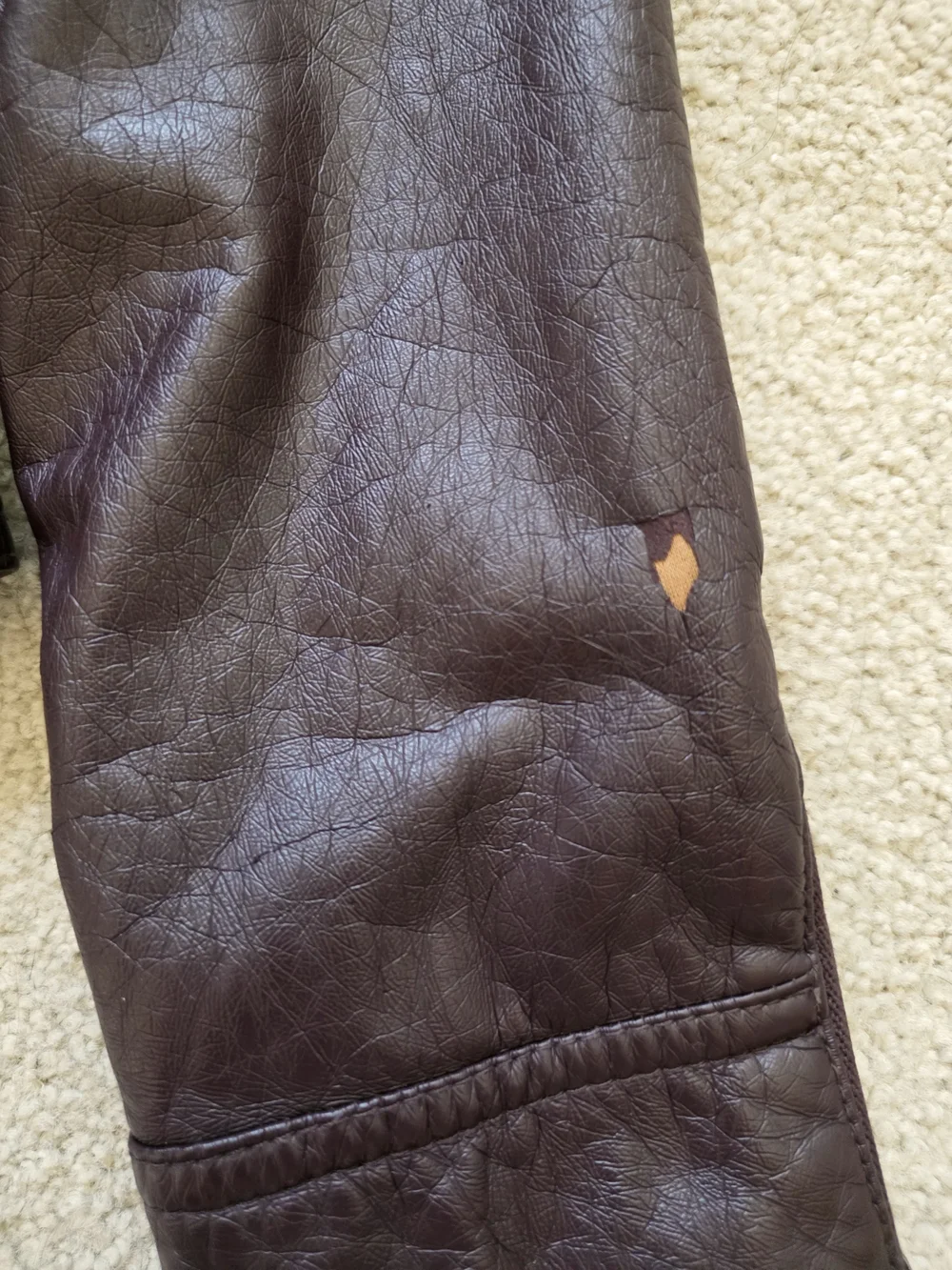 J2: Brown Faux Leather Hooded Moto Jacket & Removable Fleece Insert